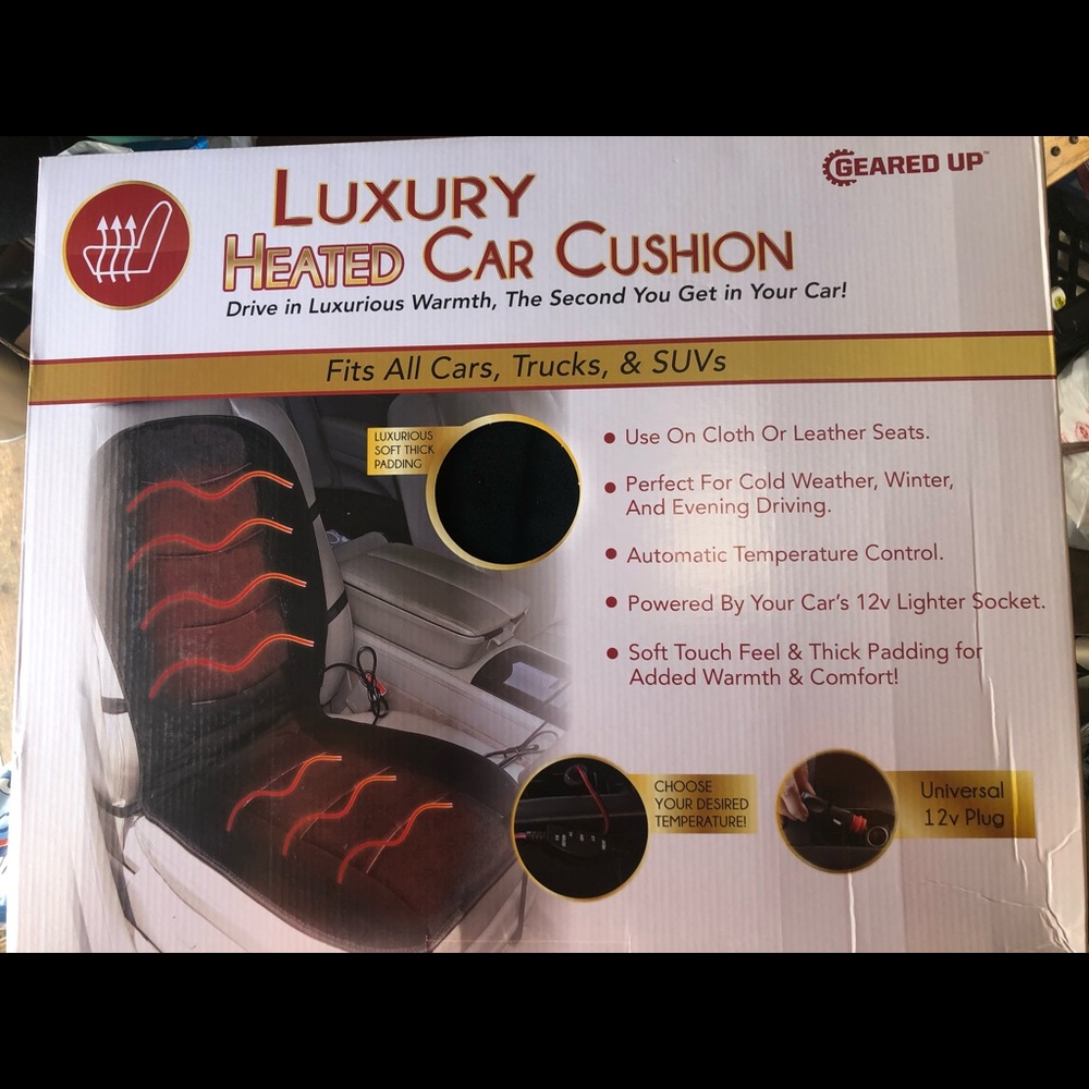 Heated car cushion.  NEW!!!